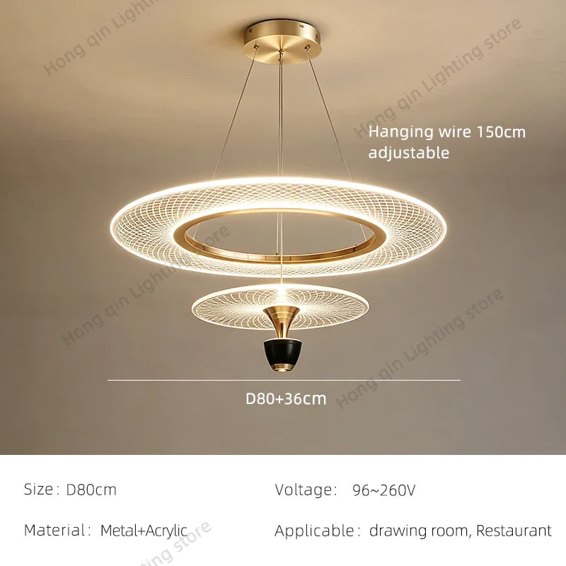 Modern Villa Pendant Chandelier – Designer LED Light for Living & Dining Room