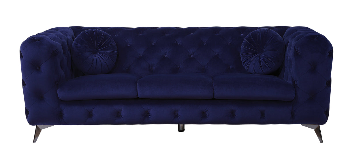 Atronia Blue Velvet Sofa
