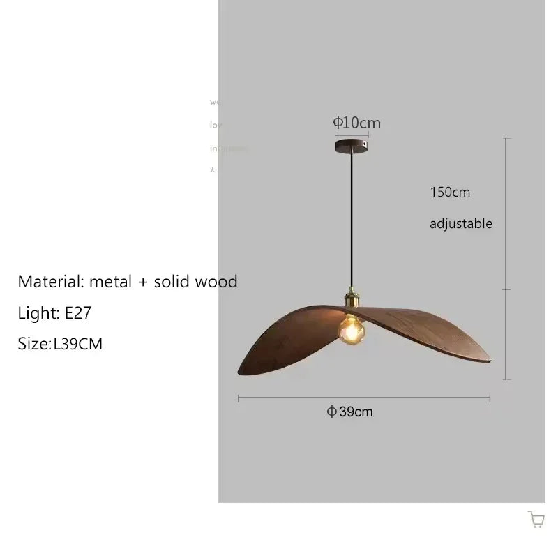 Chandelier - Modern Walnut Pendant