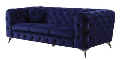 Atronia Blue Velvet Sofa