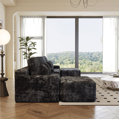 The Grand 150" Modular Sectional with Ottomans