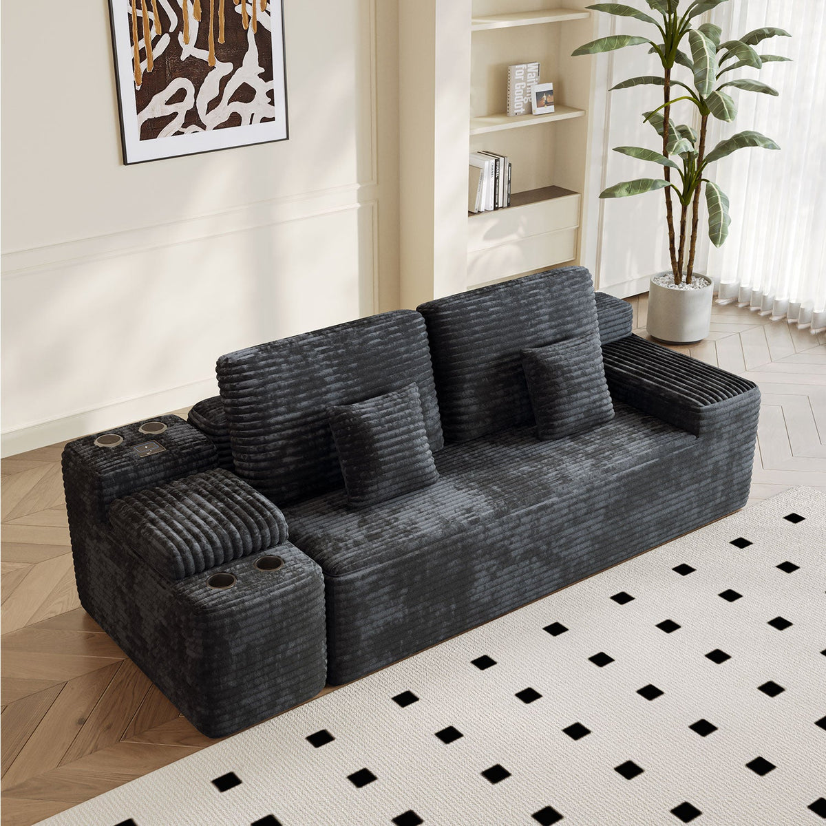 The Grand 150" Modular Sectional with Ottomans