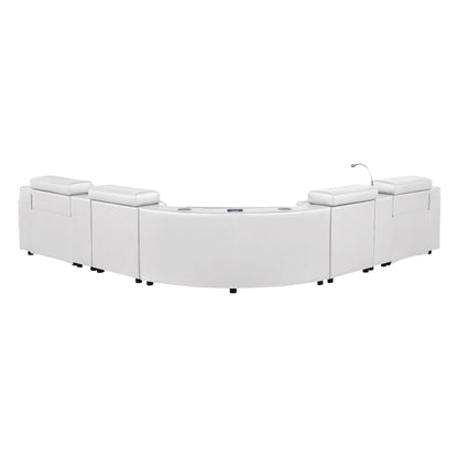 Nova - Sectional With Bluetooth Speaker, LED And Lifting Wine Cabinet