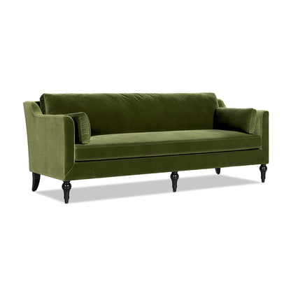 Josephine 84.5" Upholstered Modern Sofa, Olive