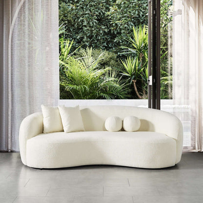 Drake - Japandi Style Curvy Boucle Sofa
