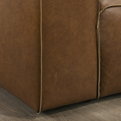 Colton Saddle Tan Two-Tone Leather Sofa