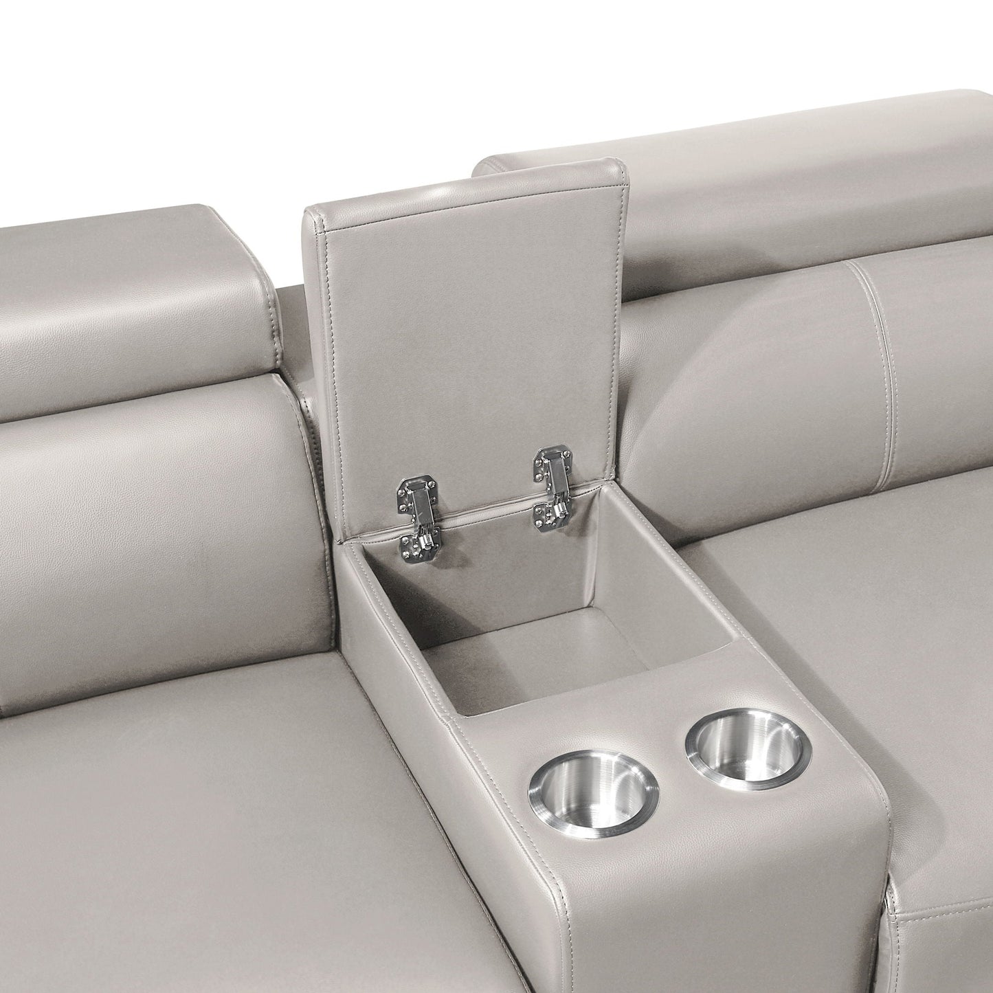 Nova - Sectional With Bluetooth Speaker, LED And Lifting Wine Cabinet