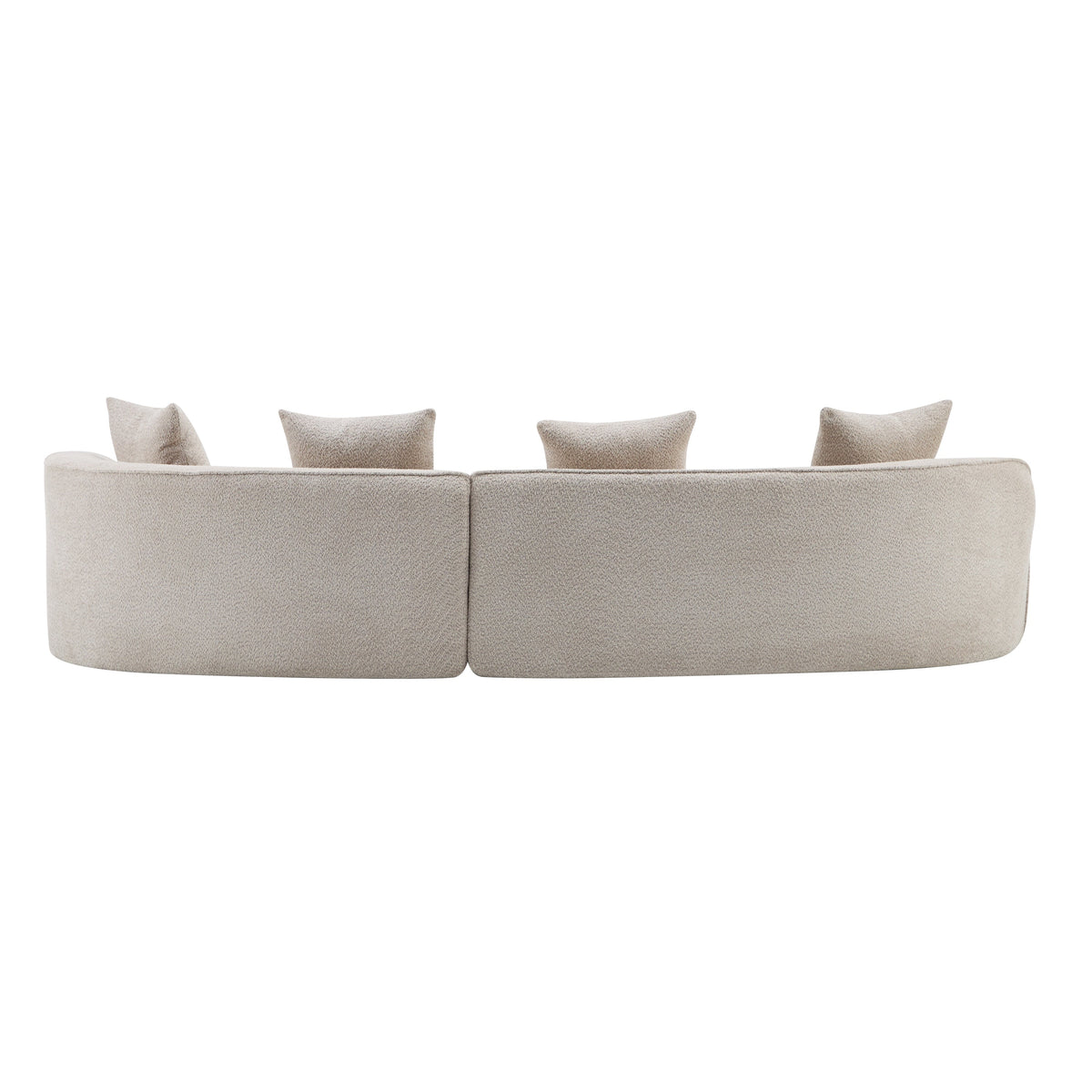 The Almond Curved Sectional Sofa – 126"