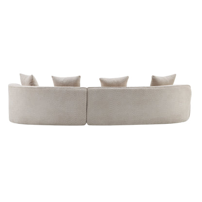 The Almond Curved Sectional Sofa – 126"