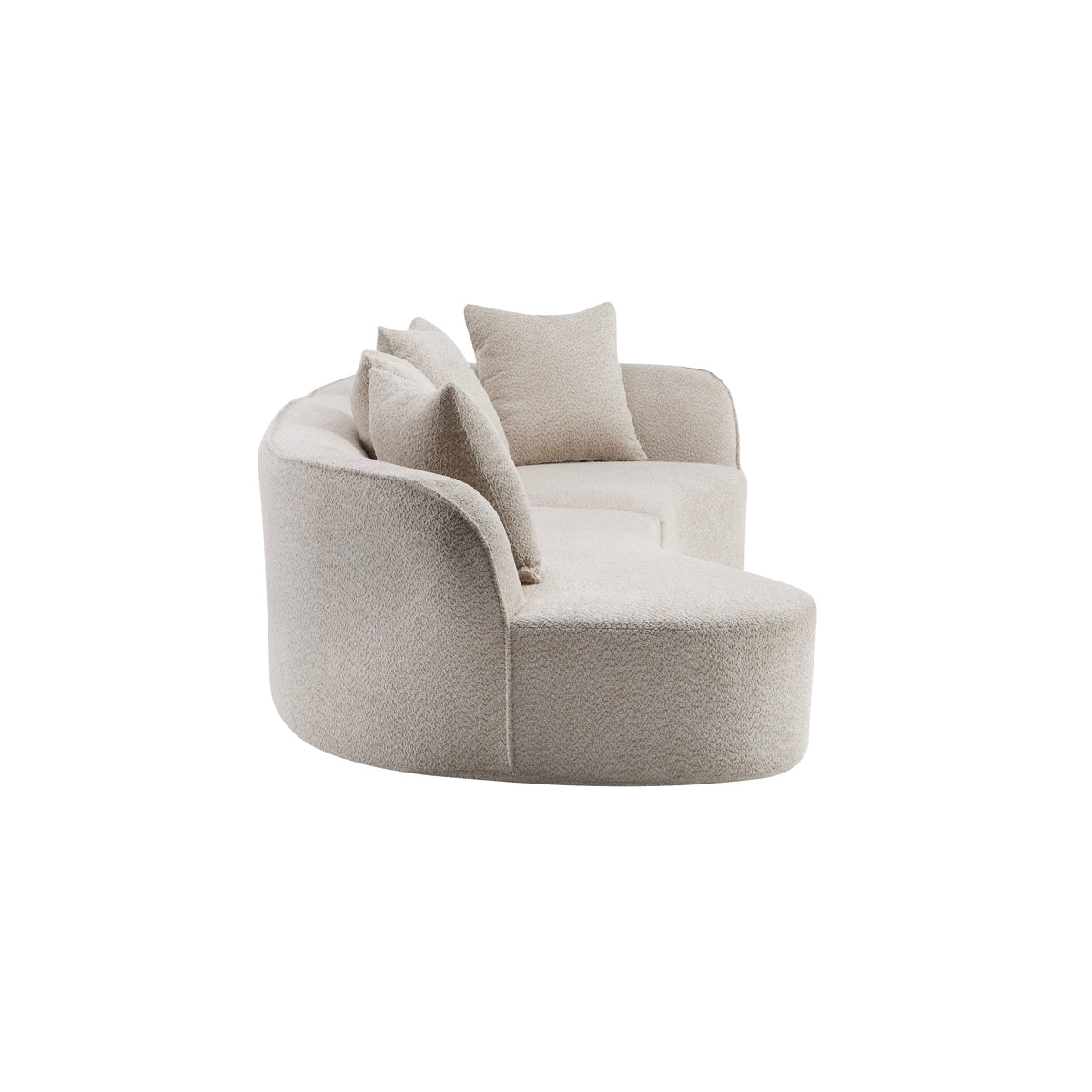 The Almond Curved Sectional Sofa – 126"