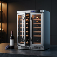 36 Bottle 24 In. Built-In French Door Dual Zone Wine Cooler — Studio Shot