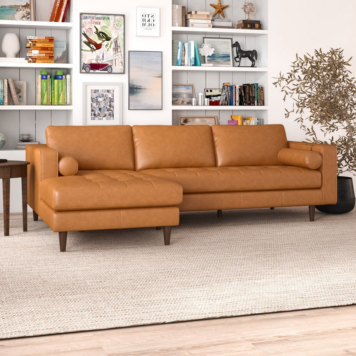 Anthony Mid-Century Corner Sectional Sofa