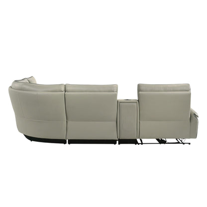 Jayke - Power Motion Sectional Sofa - Light Gray