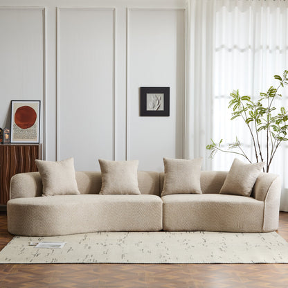 The Almond Curved Sectional Sofa – 126"