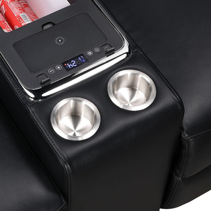 Nova - Sectional With Bluetooth Speaker, LED And Lifting Wine Cabinet