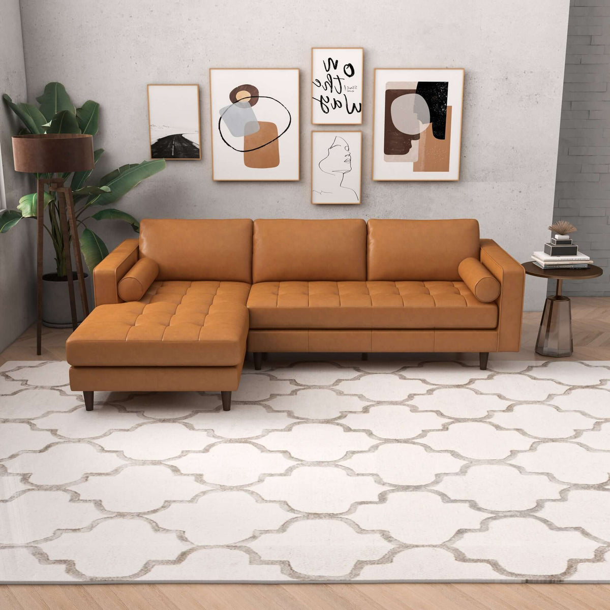 Anthony Mid-Century Corner Sectional Sofa