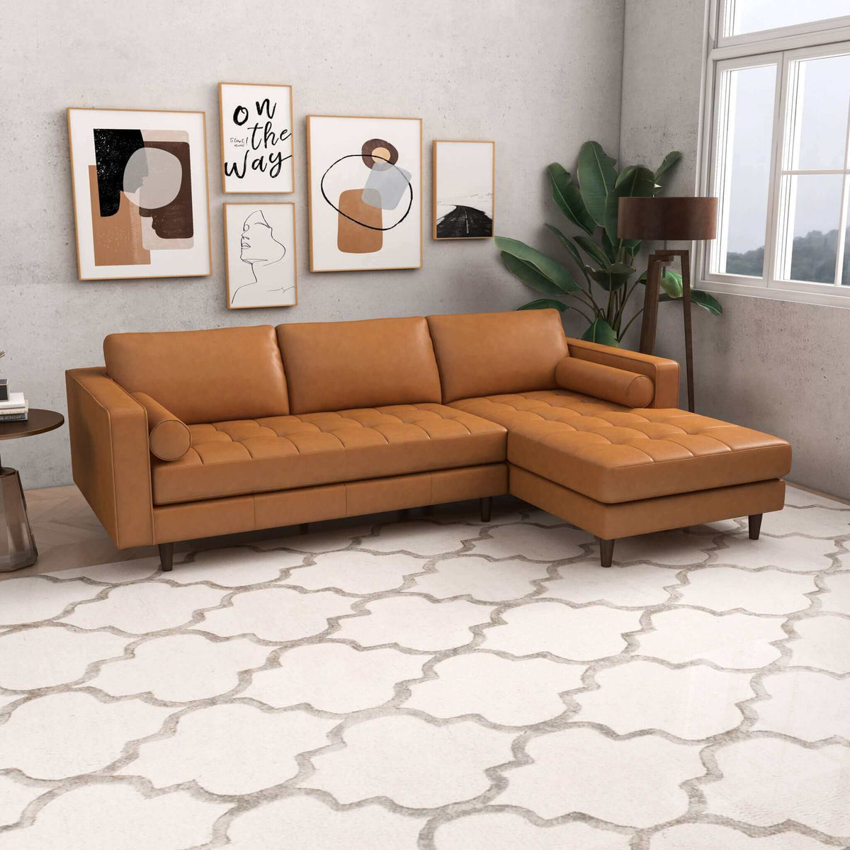 Anthony Mid-Century Corner Sectional Sofa