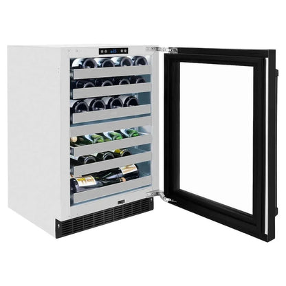 ZLINE 24" Touchstone Dual Zone 44 Bottle Wine Cooler Black Stainless Steel Glass Door RWDO-BS-24