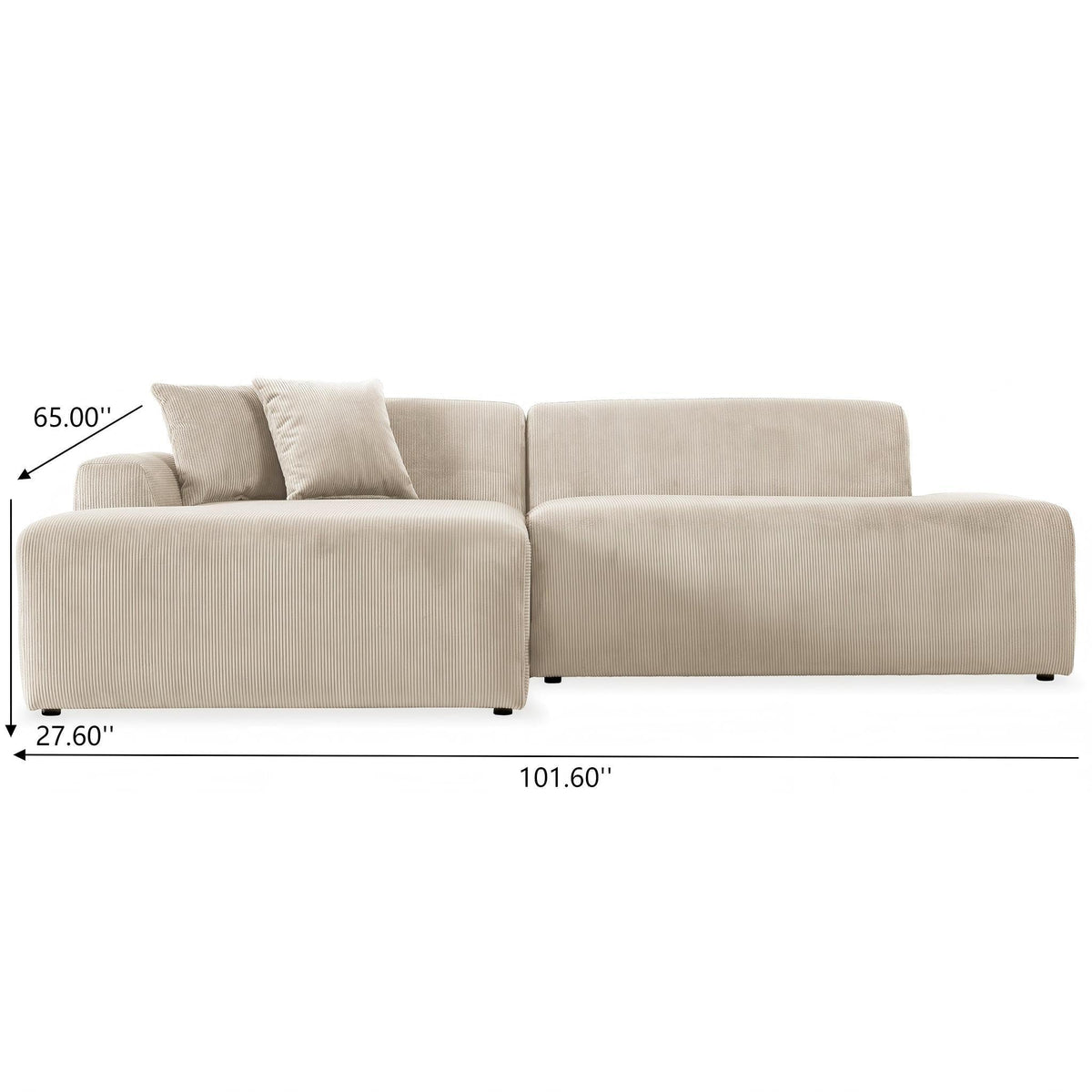 Mar Luxe Microfiber Sectional Sofa