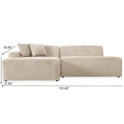 Mar Luxe Microfiber Sectional Sofa