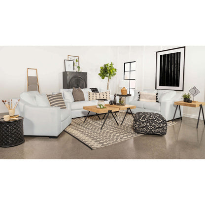 Chelan - Upholstered Sloped Arm Accent Chair - White