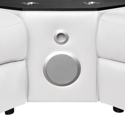 Nova - Sectional With Bluetooth Speaker, LED And Lifting Wine Cabinet