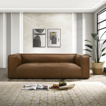 Colton Saddle Tan Two-Tone Leather Sofa