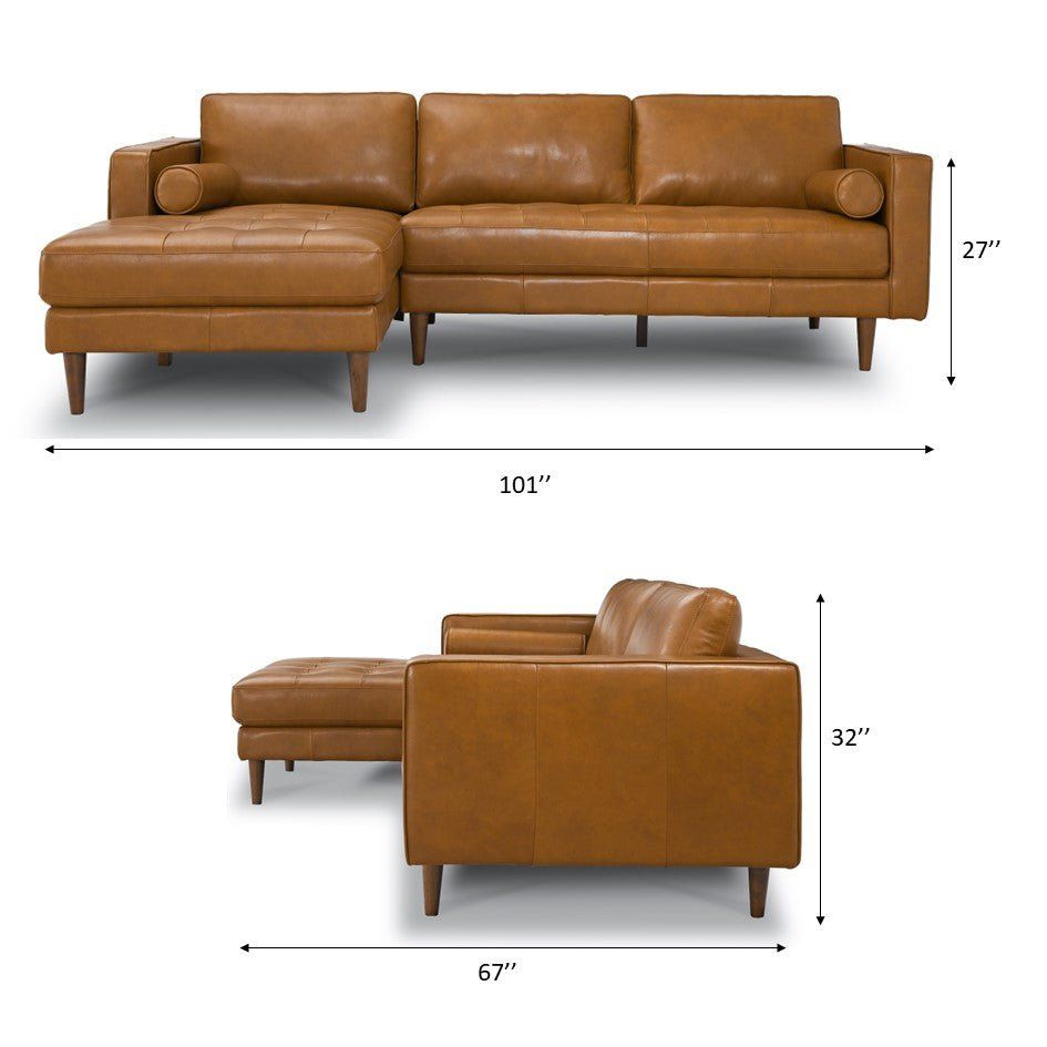 Anthony Mid-Century Corner Sectional Sofa