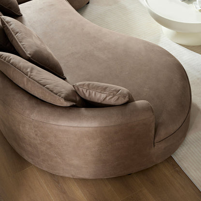 128.74 Inch Modern Sectional Curved Sofa Couch