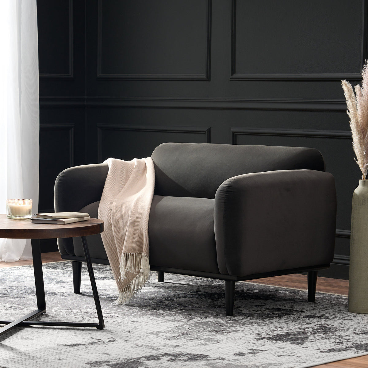 Loveseat Sofa - 50" Dark