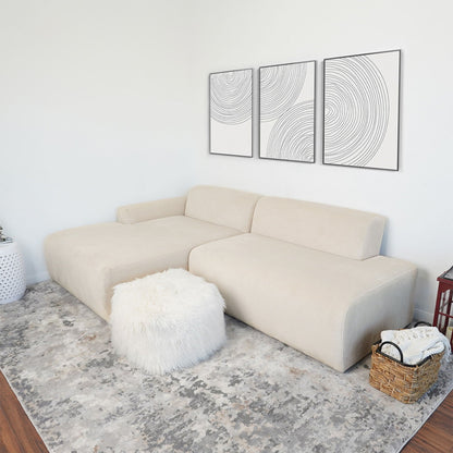 Mar Luxe Microfiber Sectional Sofa
