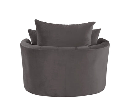 Zunyas Velvet Accent Chair With Swivel