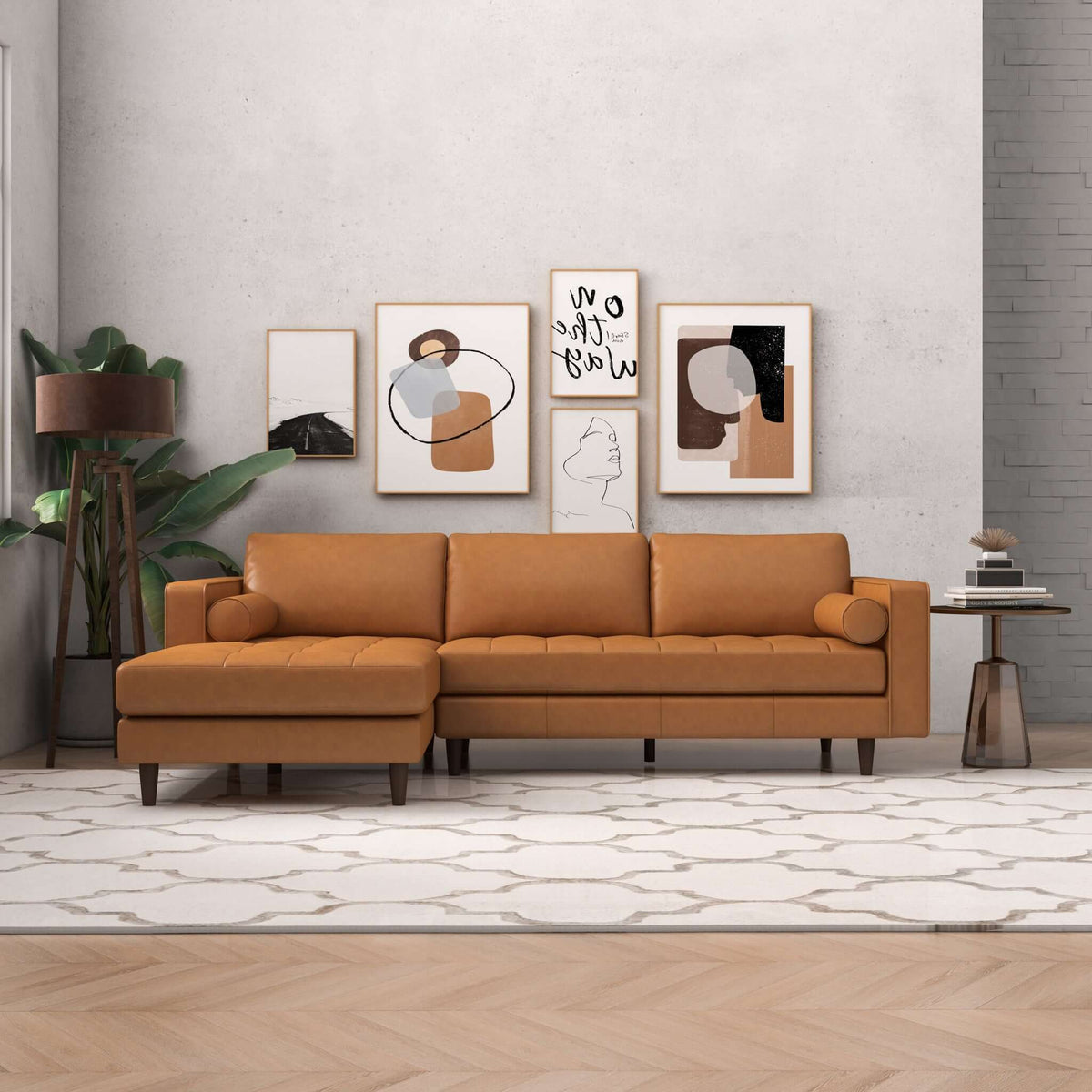 Anthony Mid-Century Corner Sectional Sofa