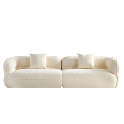 Sectional Sofa With Durable Fabric, Solid Wood Frame, And High Density Sponge Fill