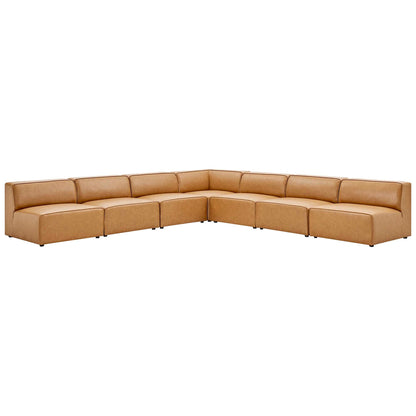 Mingle 7-Piece Vegan Leather Sectional Sofa by Modway
