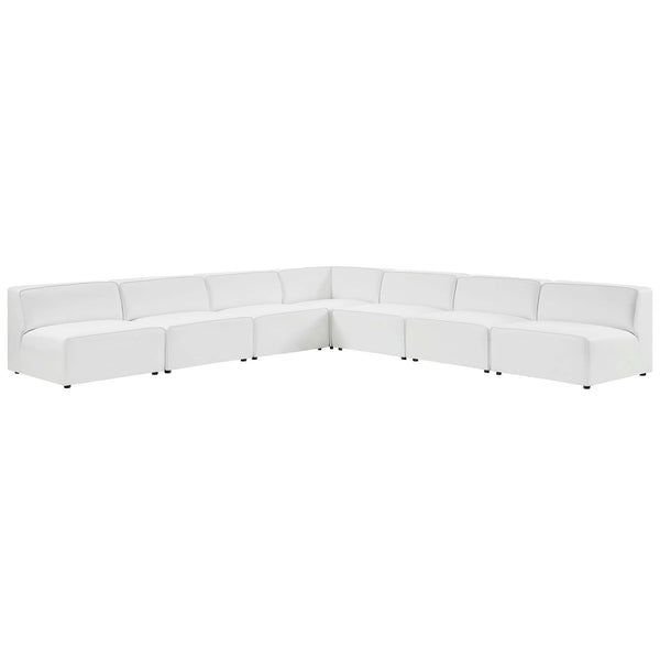 Mingle 7-Piece Vegan Leather Sectional Sofa by Modway