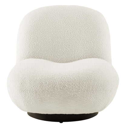 Kindred Boucle Upholstered Fabric Swivel Chair by Modway
