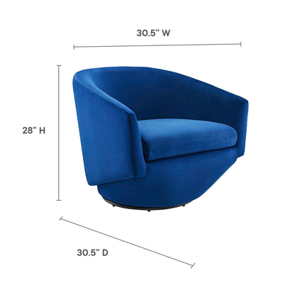 Series Performance Velvet Fabric Swivel Chair by Modway