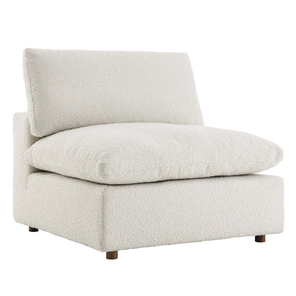 Commix Down Filled Overstuffed Boucle Fabric Armless Chair by Modway