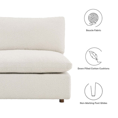 Commix Down Filled Overstuffed Boucle Fabric Armless Chair by Modway