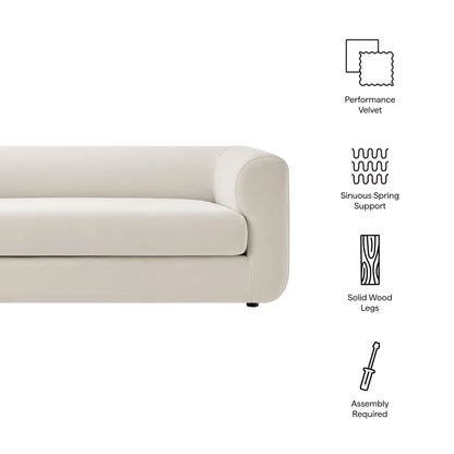 Leif 89" Performance Velvet Upholstered Sofa by Modway