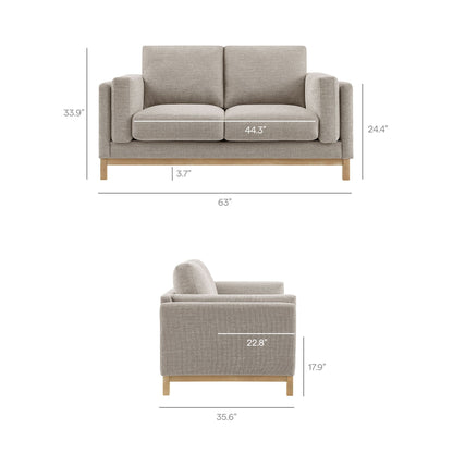 Roscoe 63 Inch Fabric Loveseat by Modway