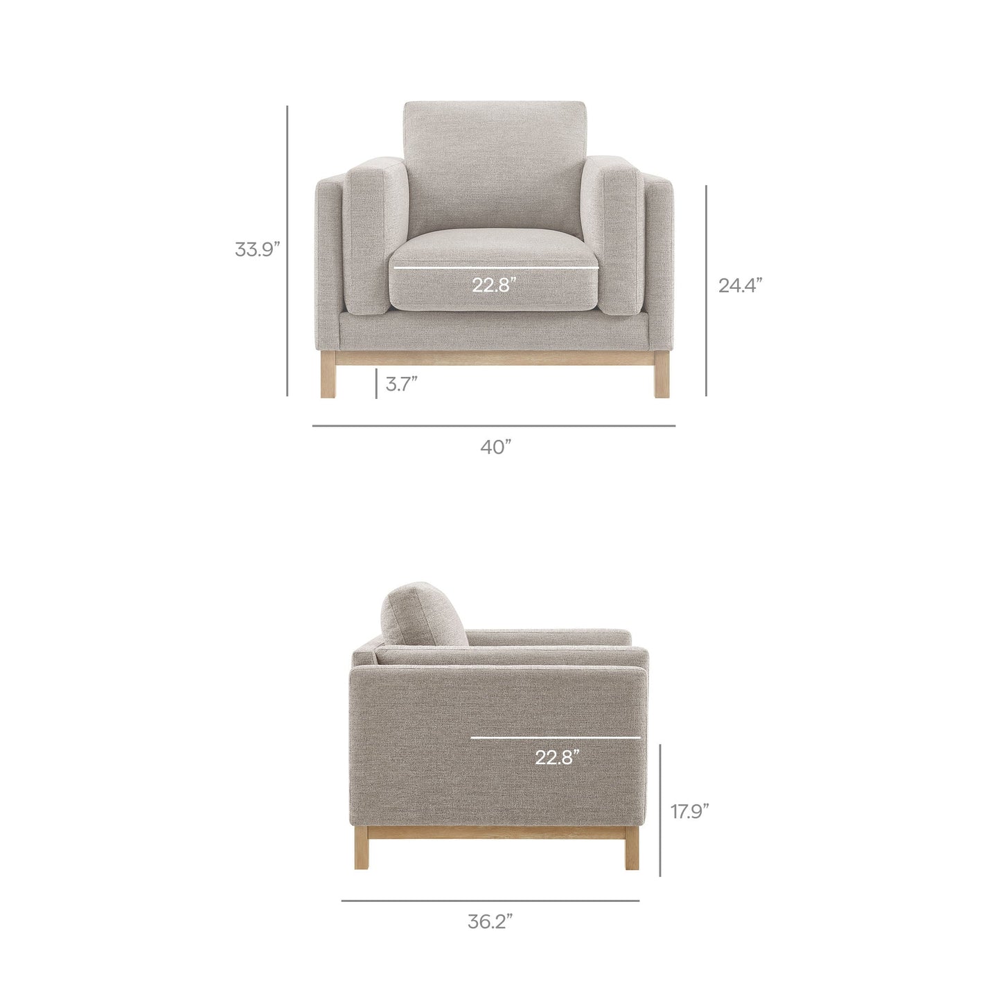 Roscoe Fabric Armchair by Modway