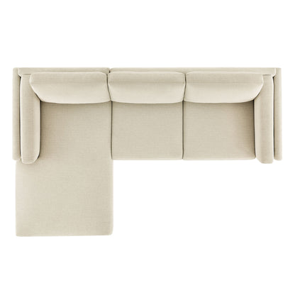 Roscoe Left-Facing Fabric Sectional Sofa with Chaise by Modway