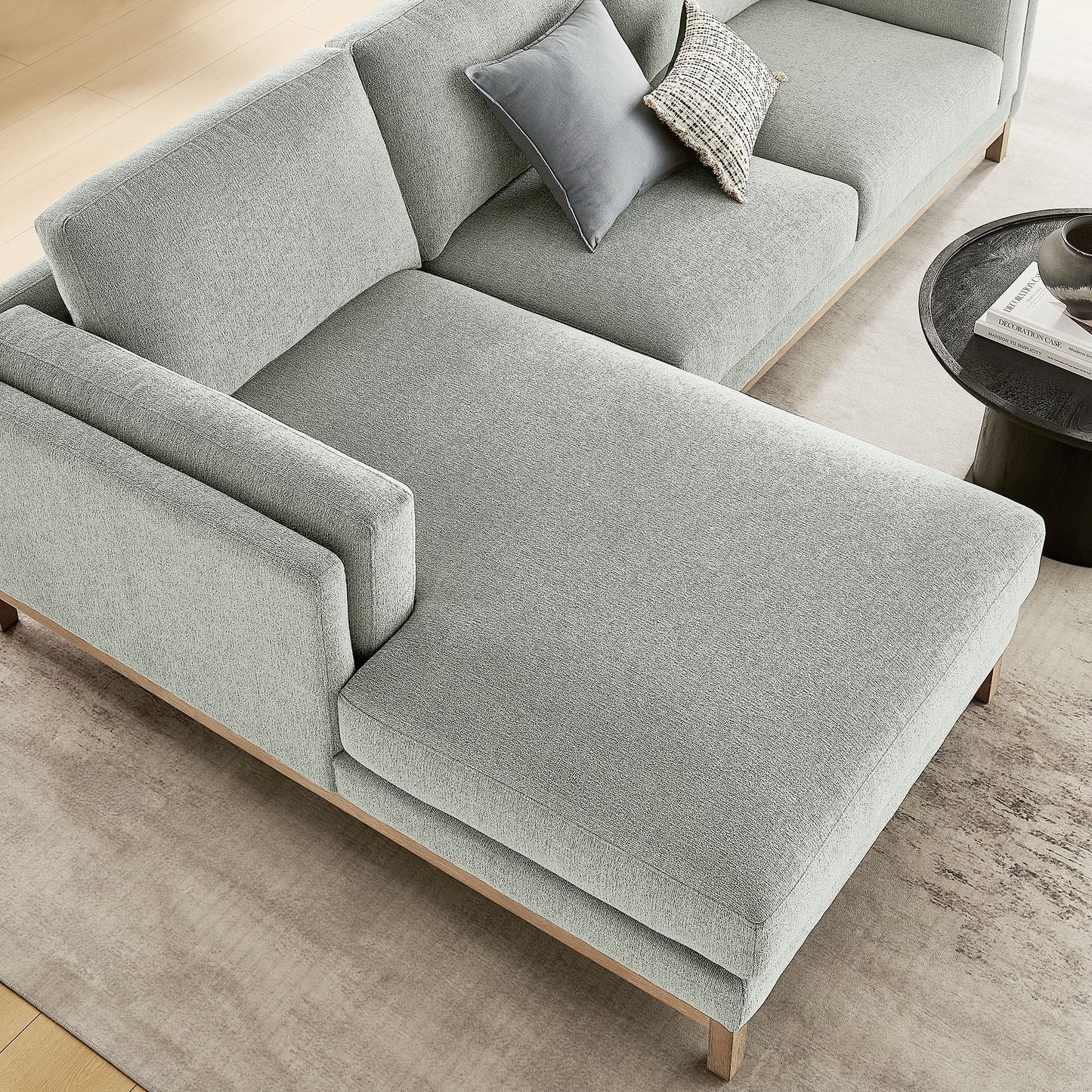 Roscoe Left-Facing Fabric Sectional Sofa with Chaise by Modway