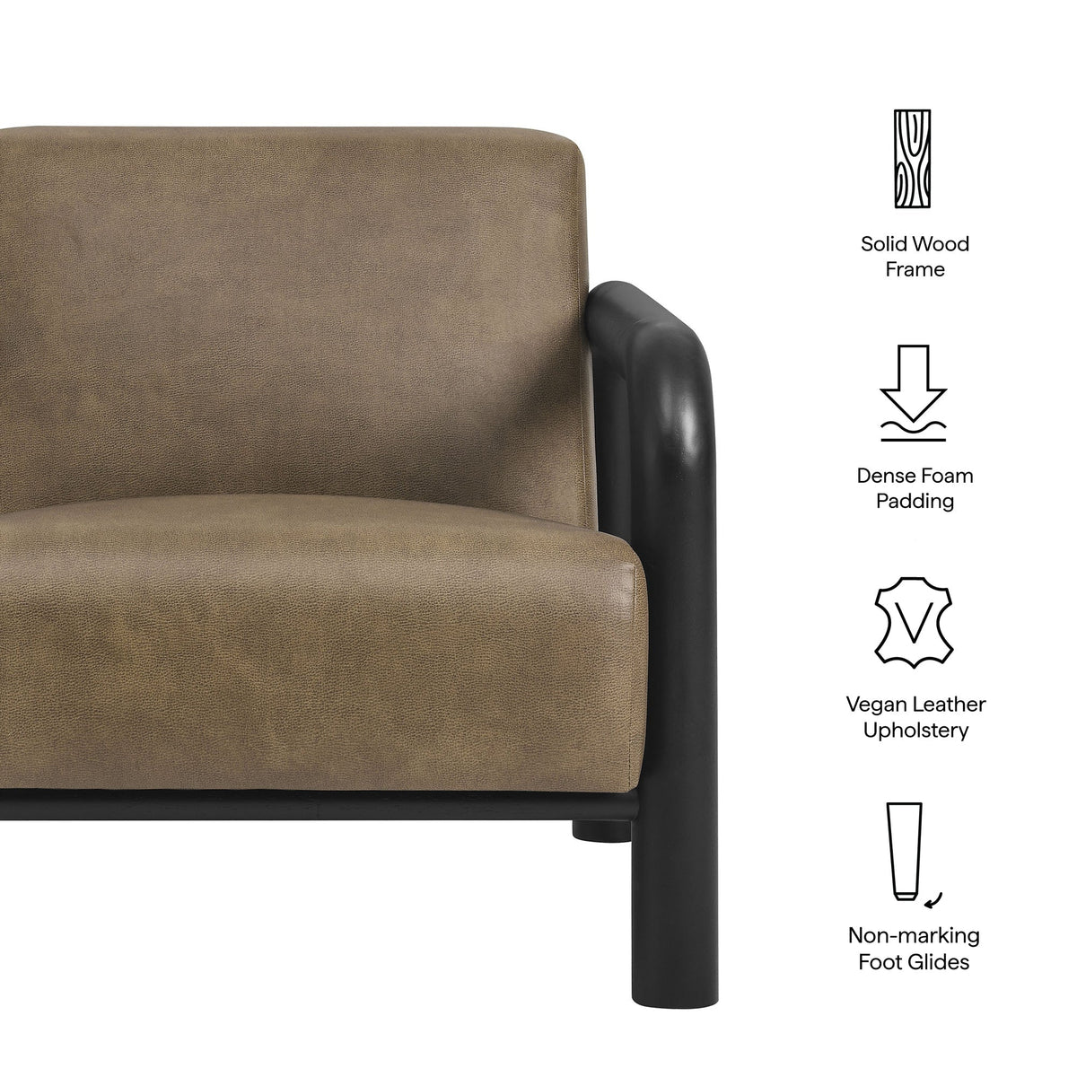 Sereno Vegan Leather Accent Chair by Modway