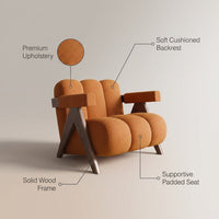 Minimalist Lounge Chair Upholstered Accent Chair — infographic