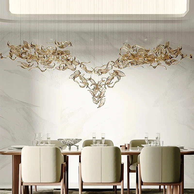 Luxury Crystal Pendant Chandelier – LED Ceiling Light for Living Room, Dining & Kitchen Island