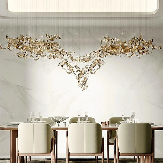 Luxury Crystal Pendant Chandelier – LED Ceiling Light for Living Room, Dining & Kitchen Island