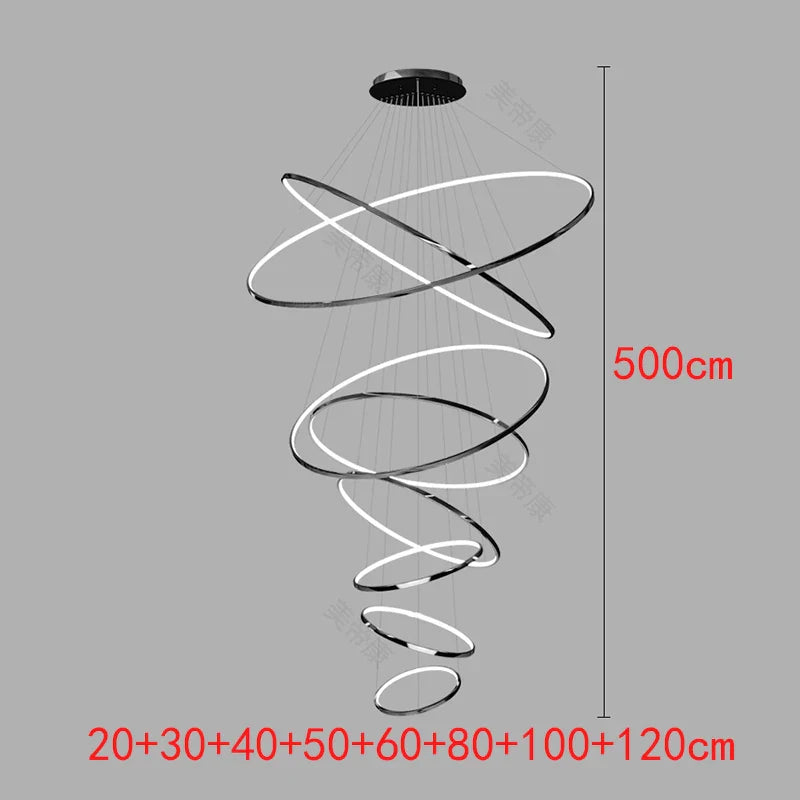 Nordic home decoration, stair chandelier, living room bedroom and dining room Pendant lights, ceiling light, indoor lighting